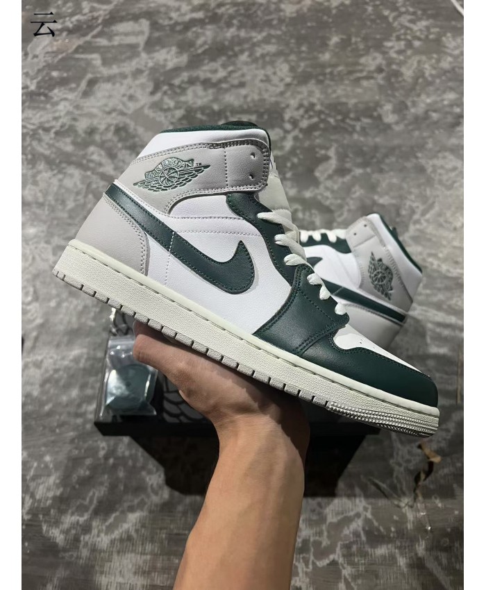 Air Jordan 1 Mid Oxidized Green Basketball Shoes