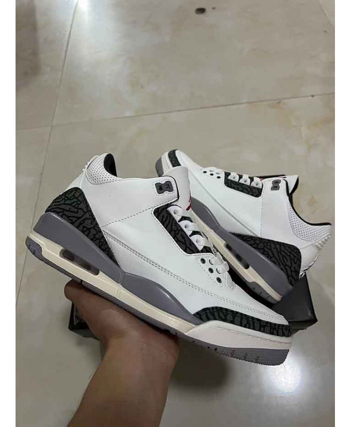 Air Jordan 3 Retro Cement Grey Basketball Shoes