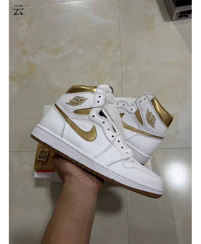 Air Jordan 1 High OG WMNS Metallic Gold Basketball Shoes