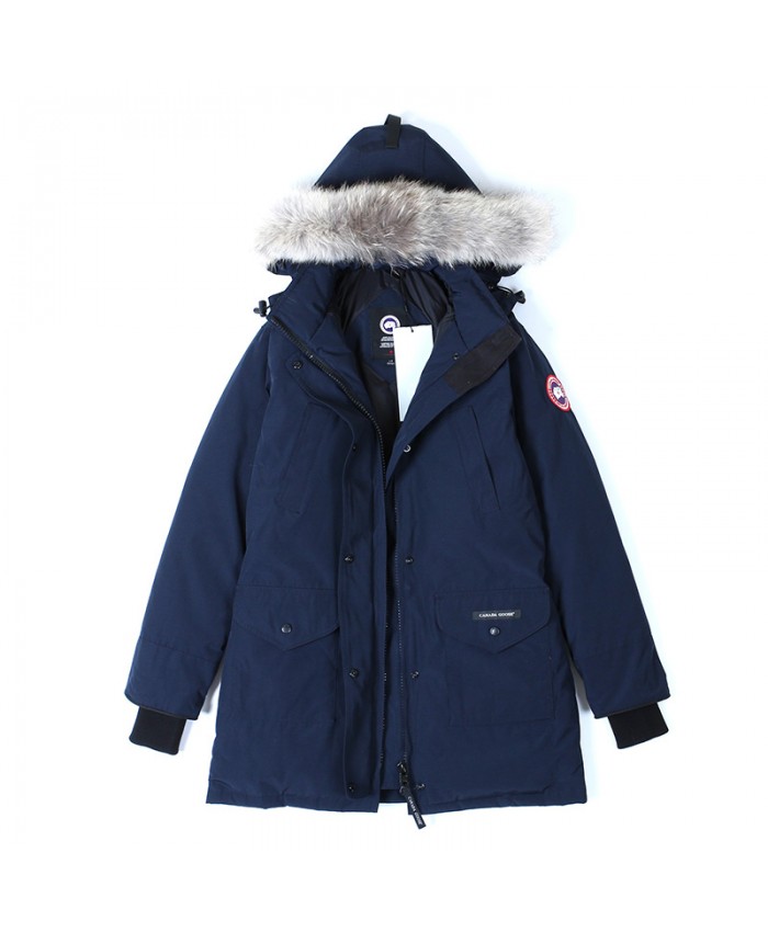 Warm Down Jacket Tendy Men Women Dark Blue Coat