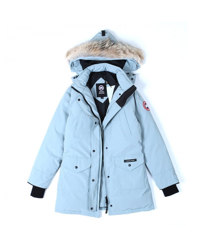 Fashion Down Jacket Winter Men Women Light Blue Warm Coat